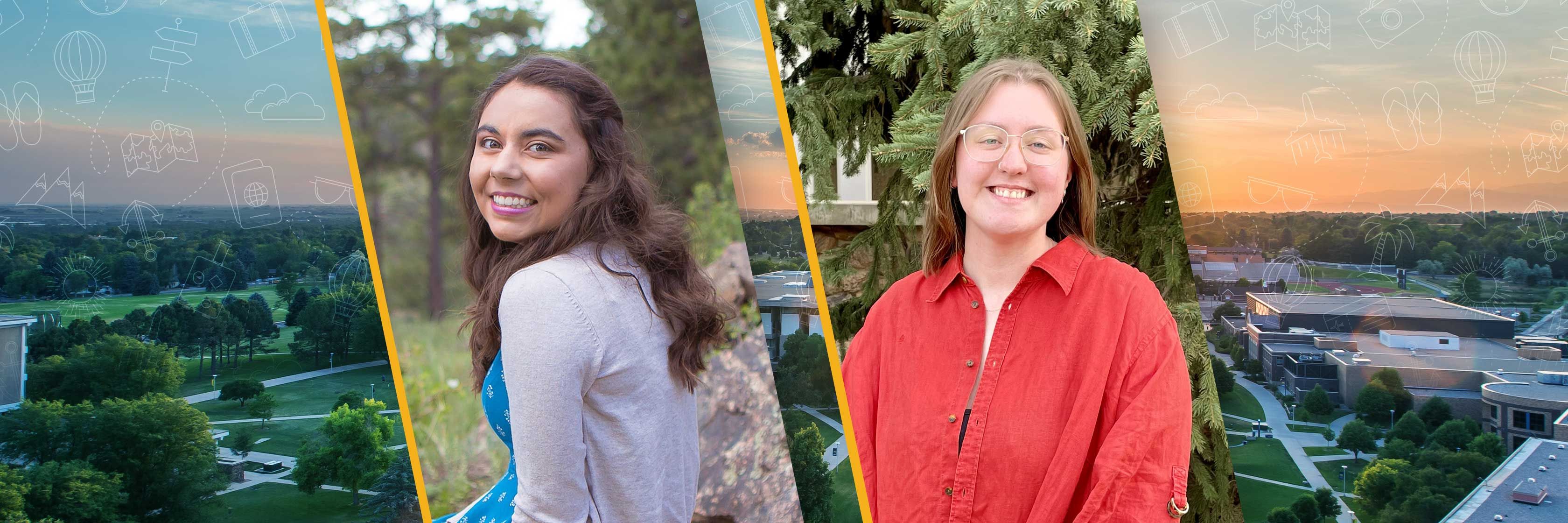 Semifinalists for the fulbright award, Pennie Nichol (left) and Jenna Mischke (right).